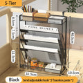 Axyaa 6-Tier Hanging File Organizer Office Cubicle Wall Mount for Mails Folders Papers