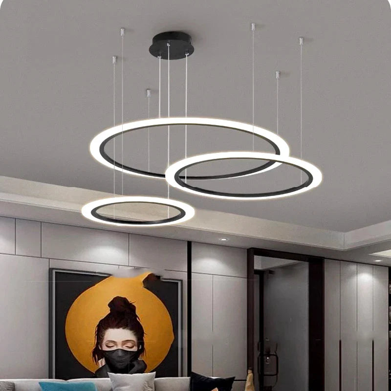 Axyaa Modern Pendant Light Chandelier for Dining Room and Ceiling, LED Indoor Decorative Lighting