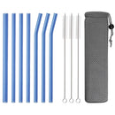 Axyaa Glass Bubble Tea Straws Set with Brush - Party Home Bar Accessories
