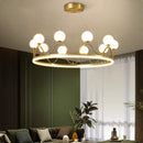 Axyaa Vintage Pendant Ceiling Chandelier for Indoor Dining Room and Living Room Lighting