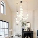 Axyaa Nordic Style Ceiling Lamps for Living Room, Staircase, Hanging, and Ceiling-mounted Spaces