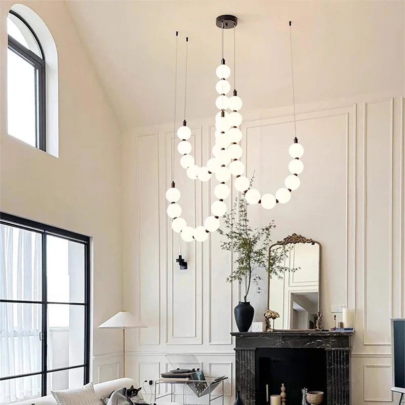 Axyaa Nordic Style Ceiling Lamps for Living Room, Staircase, Hanging, and Ceiling-mounted Spaces
