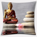 Buddha Zen Stone Flower Pillow Case for Home Office Decor Sofa Cushion Cover.