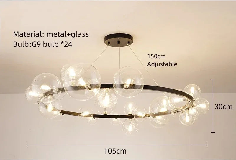 Axyaa Adjustable Hanging Chandelier for Home Decoration