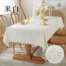Axyaa Solid Color Tablecloth | Imitation Cotton & Linen | Straight-Edge | Dining Table Cloth