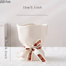 Axyaa Floral Bouquet Ceramic Vase for Hydroponic Flower Arrangement