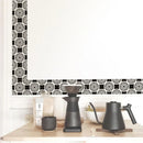 Axyaa Geometric Wallpaper Borders: Waterproof, DIY Home Decor for Bathroom, Kitchen