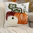 Axyaa Pumpkin Embroidered Velvet Halloween Pillowcase - 45x45 Thanksgiving Decoration