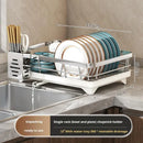 Axyaa Over Sink Dish Drying Rack Utensil Holder Countertop Organizer