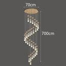 Axyaa Crystal Chandelier Stair Pendant Lamp Living Room Interior Lighting