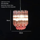 Axyaa Vintage Blue Glass LED Pendant Chandelier