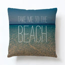 Axyaa Beach Alphabet Linen Pillowcase for Summer Home Decor