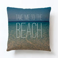 Summer Beach Alphabet Linen Pillowcase by Axyaa - Decorative Throw Pillow Cover