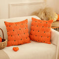 Axyaa Halloween Pumpkin Pillow Cover, 18x18 Inch Orange Cushion Case for Fall Home Decor