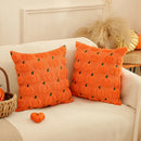 Axyaa Halloween Pumpkin Pillow Cover, 18x18 Inch Orange Cushion Case for Fall Home Decor