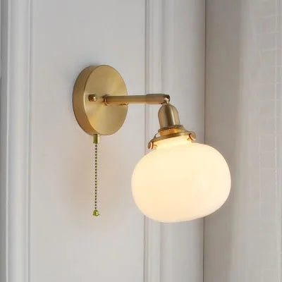 Nordic Modern Glass Ball Wall Sconce by Axyaa for Bedroom Bathroom Stair Mirror