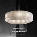 Axyaa Luxury Marble Brass Pendant Light - Nordic Gold Chandelier for Home and Office