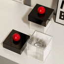 Acrylic Cotton Ball & Swab Holder by Axyaa - Vanity Organizer Canister Jar