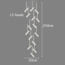 Axyaa Modern Stair Chandelier Pendant Light for Indoor Living Room Lighting