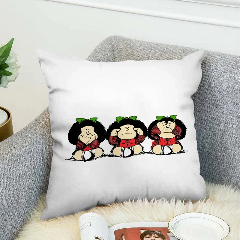 Axyaa 45x45 Short Plush Cushion Cover for Bed, Sofa, Car - 45*45 Throw