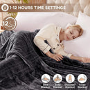 Electric Heating Blanket 10 Levels, Auto Shut Off, Fast Heating, Machine Washable 72x84, Charcoal by Axyaa