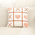 Axyaa Embroidered Bow Flower Sofa Throw Pillowcase Tufted Love Cushion Covers