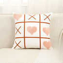 Axyaa Embroidered Bow Flower Sofa Throw Pillowcase Tufted Love Cushion Covers