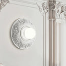 Axyaa High-End Retro Round Bedside Wall Lamp with Milk White Glass Lampshade