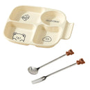 Axyaa Divided Food Plate 4 Compartments Quick Portion Control Stackable Plate