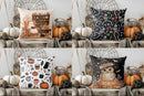 Cozy Halloween Library Pillow Cover for Sofa, Bedroom & Car by Axyaa