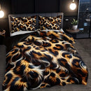 Axyaa Leopard Print Duvet Cover Set: Fashionable All-Season Comfort for Home Décor