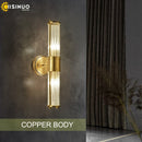 Axyaa Copper Indoor Wall Sconce Light E14 Base Fixture for Bedroom Living Room Hallway