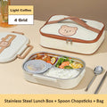 Axyaa Stainless Steel Microwavable Bento Lunch Box with Insulated Bag
