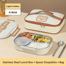 Axyaa Stainless Steel Microwavable Bento Lunch Box with Insulated Bag