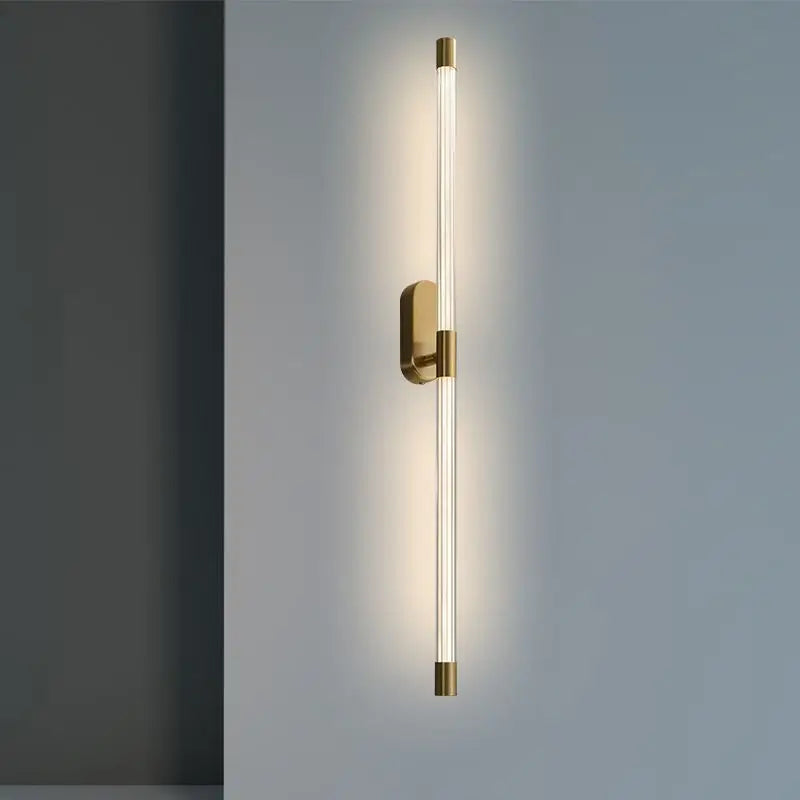 Axyaa Gold Geometric Lines Wall Lamp for Bedroom and Living Room Lighting