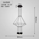 Axyaa Black Acrylic LED Pendant Chandelier | Modern Minimalist Line Design Indoor Lighting