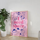 Axyaa Pink Floral Maximalist Art Poster - Modern Boho Print for Home Decor