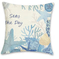 Axyaa Seashell & Sea Creature Pillow Covers for Sofa, Bedroom, Car - Coastal Theme