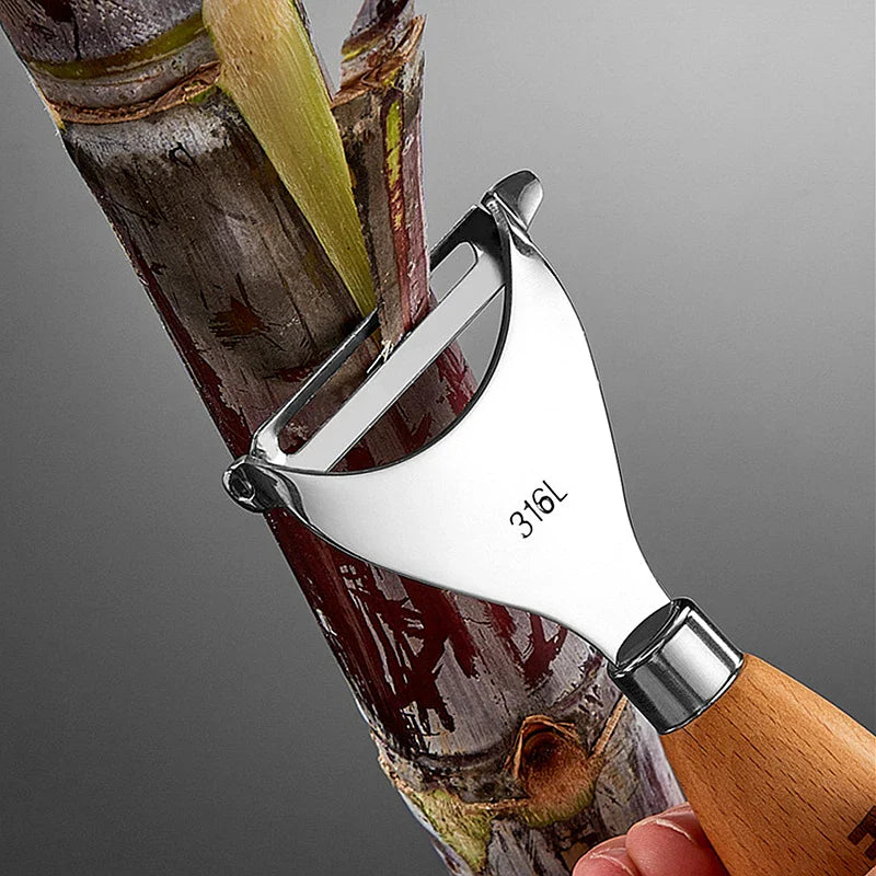 Axyaa Stainless Steel Peeler Corn Separator with Wooden Handle, Home Kitchen Tool
