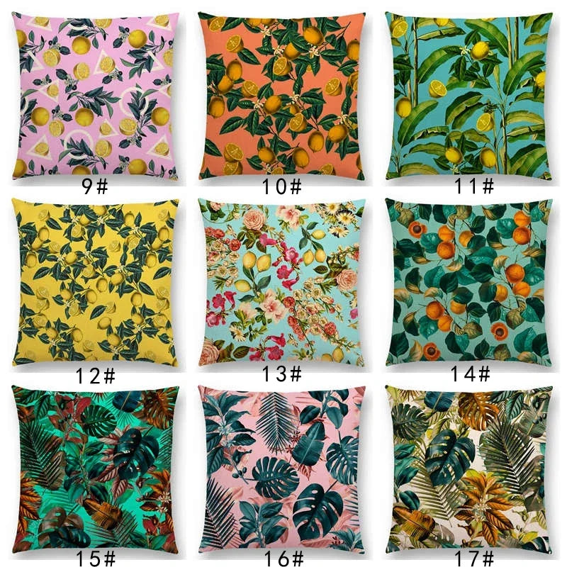 Axyaa Tropical Jungle Garden Throw Pillow Covers