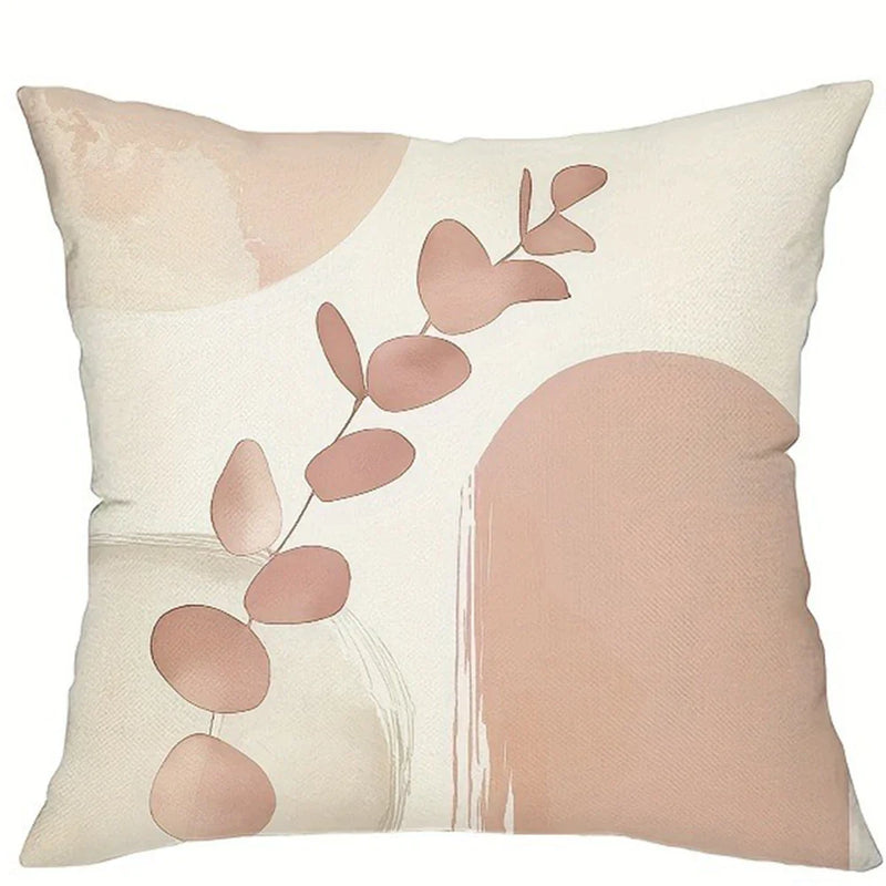 Geometric Leaf Pattern Pillow Cover for Bohemian Home Decor - Axyaa