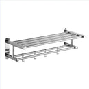 Axyaa Stainless Steel Wall Mounted Towel Rack Shelf for Bathroom and Kitchen