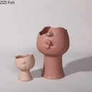 Axyaa Pout Face Ceramic Vase | Room Aesthetic Decor & Flowers Arrangement