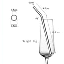 Axyaa Glass Straw Set: Reusable Eco-Friendly High Borosilicate Straws with Brush