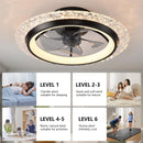 Axyaa Ceiling Fan with Remote Control, 6 Wind Speeds & Modern Design