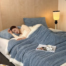 Axyaa Soft Fluffy Fleece Blanket for Autumn Winter, Maternal and Child Grade Bed Sofa Cover