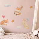 Axyaa Cute Animal Balloon Wall Stickers for Kids' Rooms & Nursery Decor
