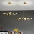 Axyaa Modern LED Chandelier Gold/Black Finish for Living Room, Bedroom, Study - AC110-260V