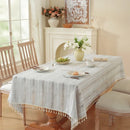 Axyaa Cotton Linen Jacquard Tablecloth - Rectangular Hollow Model - Comfortable & Stylish
