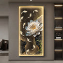 Luxury Lotus Flower Mural Wall Lamp by Axyaa